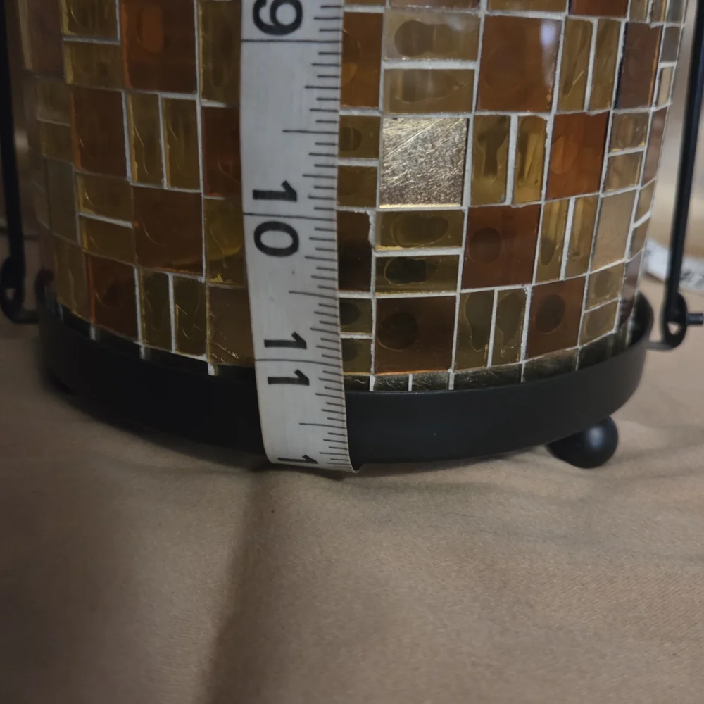 PartyLite Global Fusion Mosaic Candle Lantern Hurricane Retired Moroccan Style